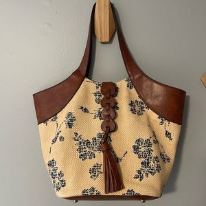 Cato Wicker Style Handbag Tote